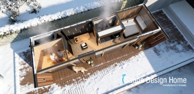 Wellness pihenőház belső tér