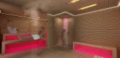 Szauna wellness zuhanyzóval Szauna wellness zuhanyzóval